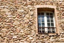 Old Stone Wall With A Window Stock Photos Old Stone Wall With A Window Stock Photos
