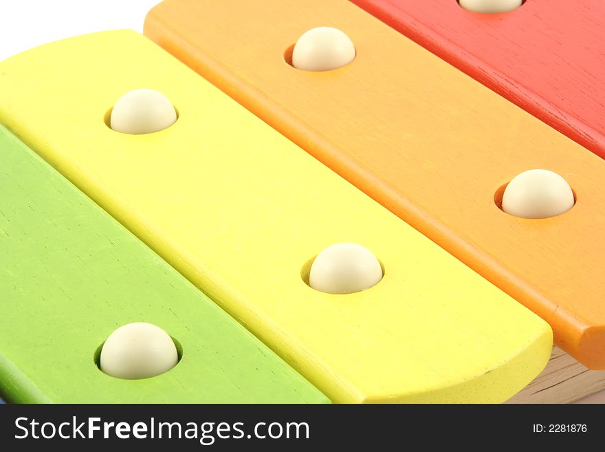 Childs colourful xylophone and beater