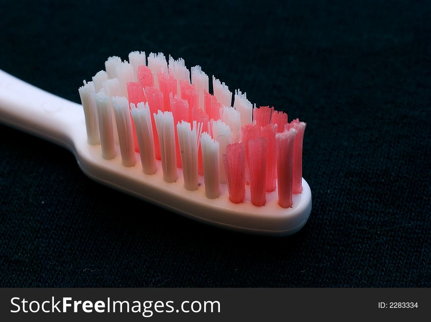 Toothbrush on a black background