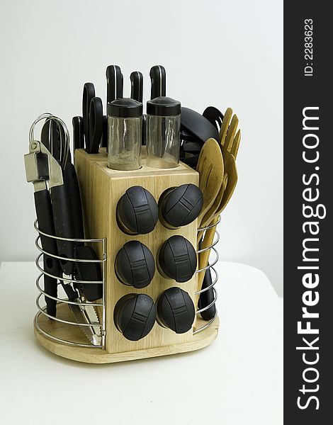 Complete wood cook set for chefs. Complete wood cook set for chefs