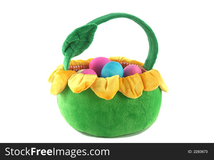 Easter egg basket in the shape of a sunflower. Easter egg basket in the shape of a sunflower