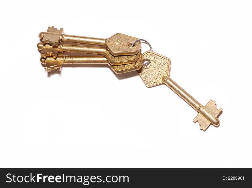Old Fashioned Keys Isolated