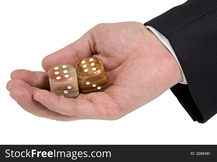 Palm with pair of dice