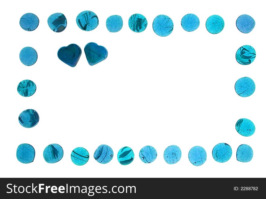 Blue hearts gems