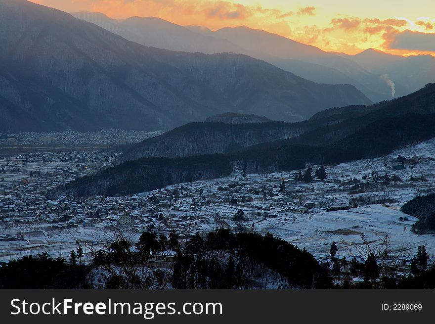 Morning view from Nagano Prefecture at Japan. Morning view from Nagano Prefecture at Japan