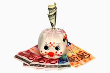 Piggy Bank And Money Royalty Free Stock Photo