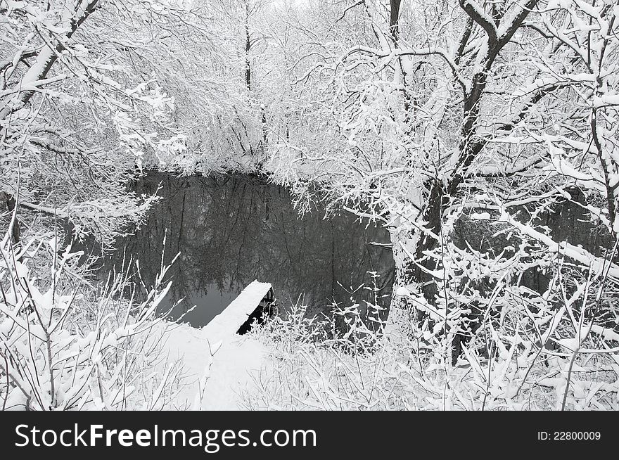 Winter Landscape with River