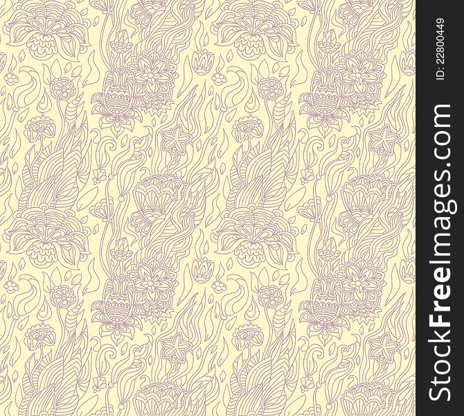 Flowers in the background, seamless pattern. Flowers in the background, seamless pattern