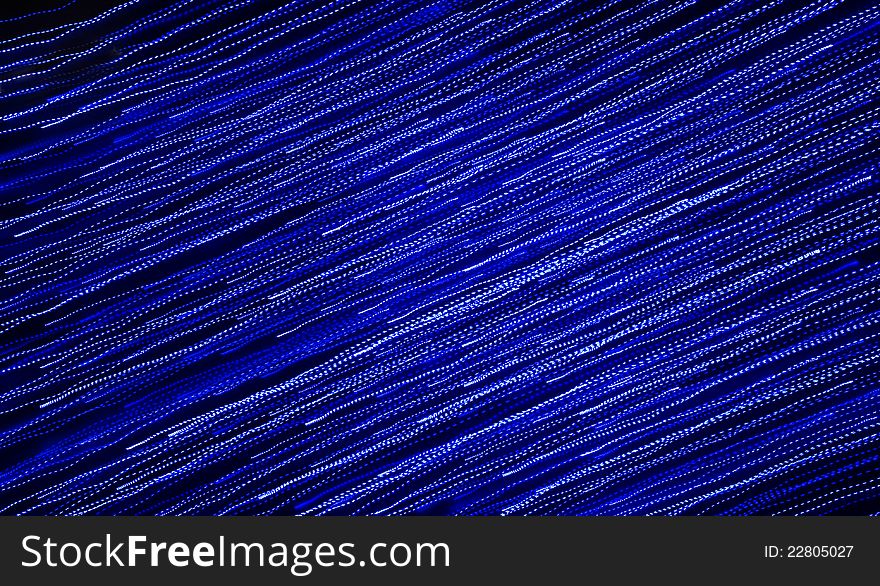 Abstract blue lights in motion.