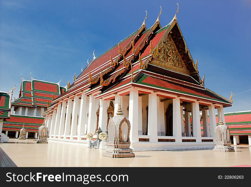 Wat sra gate in Bangkok, Thailand. Wat sra gate in Bangkok, Thailand