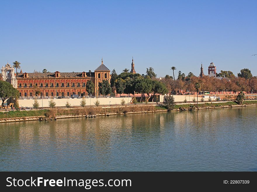 Seville anda river Guadalquivir