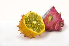 Sliced Kiwano Kisses Pitahaya Royalty Free Stock Photo Sliced Kiwano Kisses Pitahaya Royalty Free Stock Photo
