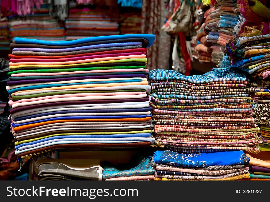 Cashmere fibers of different color taken at Turkish bazar