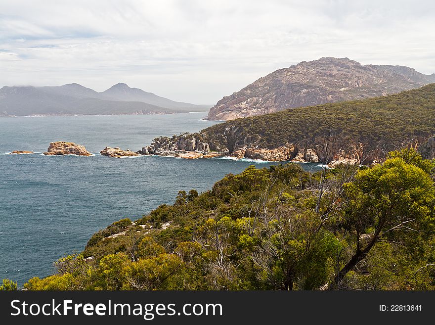 On the east coast of Tasmania, looking out to Sleepy Bay. On the east coast of Tasmania, looking out to Sleepy Bay.