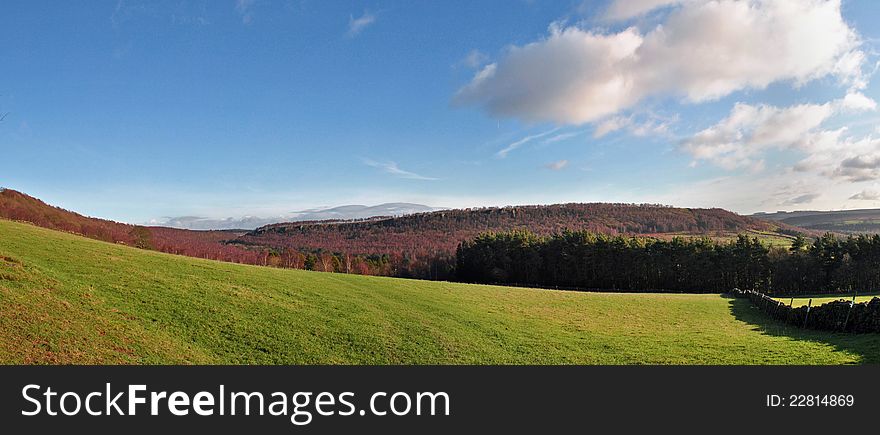 Large Blue Sky And Hills