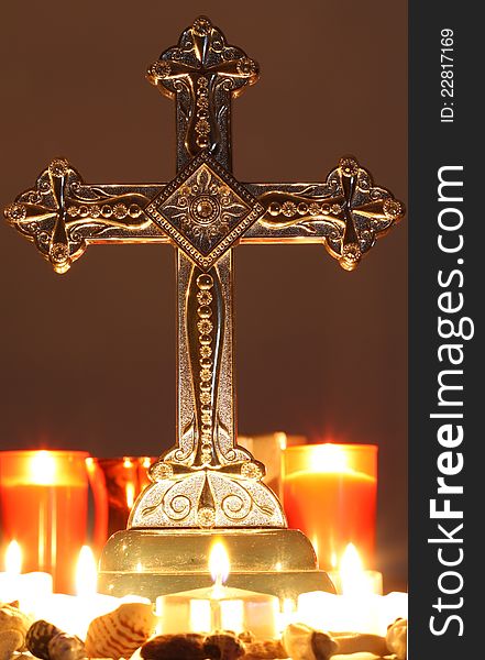 Cross with Candles