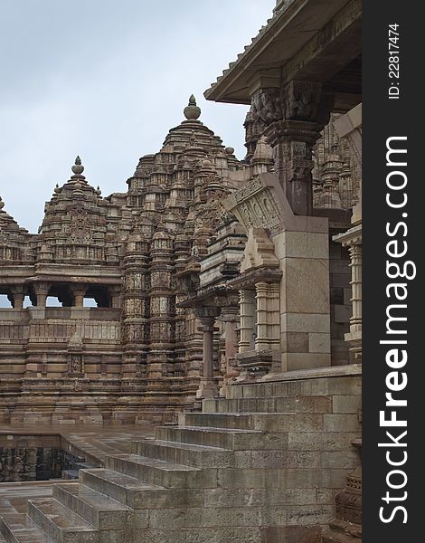 One of the temples of the western group in Khajuraho, India