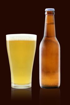 Beer Bottle And Beer Glass Royalty Free Stock Photo Beer Bottle And Beer Glass Royalty Free Stock Photo