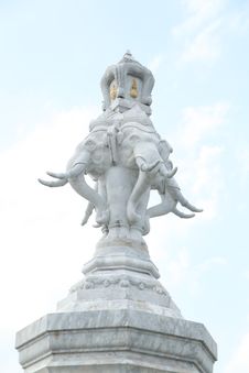 Stucco, Three-headed Elephant. Stock Photography Stucco, Three-headed Elephant. Stock Photography