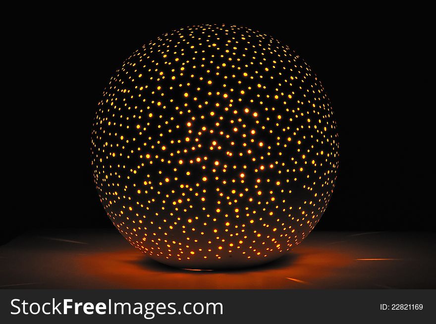 Glowing Ball-Shaped Candle Holder In The Dark