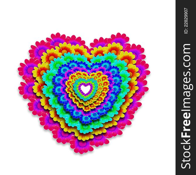 Colorful Heart Happy