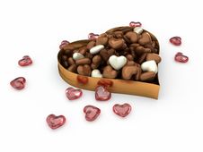 Heart Box Of Candy Chocolates Royalty Free Stock Image Heart Box Of Candy Chocolates Royalty Free Stock Image