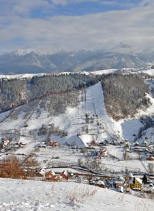 Snowy Village Royalty Free Stock Photos Snowy Village Royalty Free Stock Photos