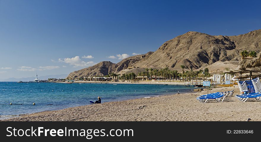 Red Sea and beaches near Eilat, Israel