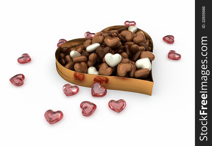 Heart Box Of Candy Chocolates