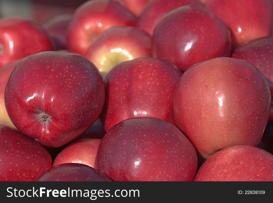 Picture of red apples close-up. Picture of red apples close-up