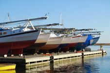 Yachts Birthed In Harbour Royalty Free Stock Photo Yachts Birthed In Harbour Royalty Free Stock Photo
