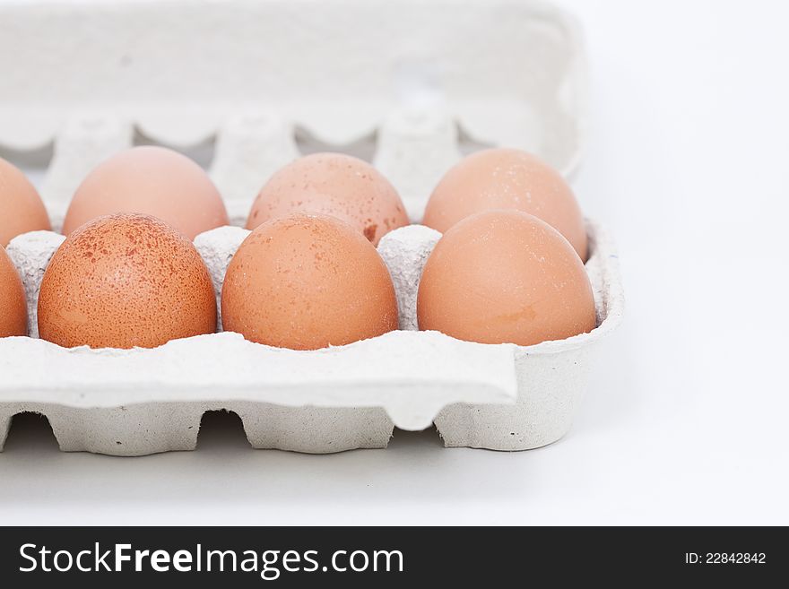 Egg carton with fresh blond. Egg carton with fresh blond