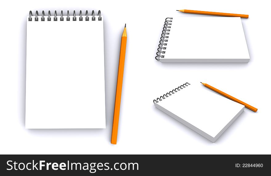 Clear spiral notepad with pencil for your notes