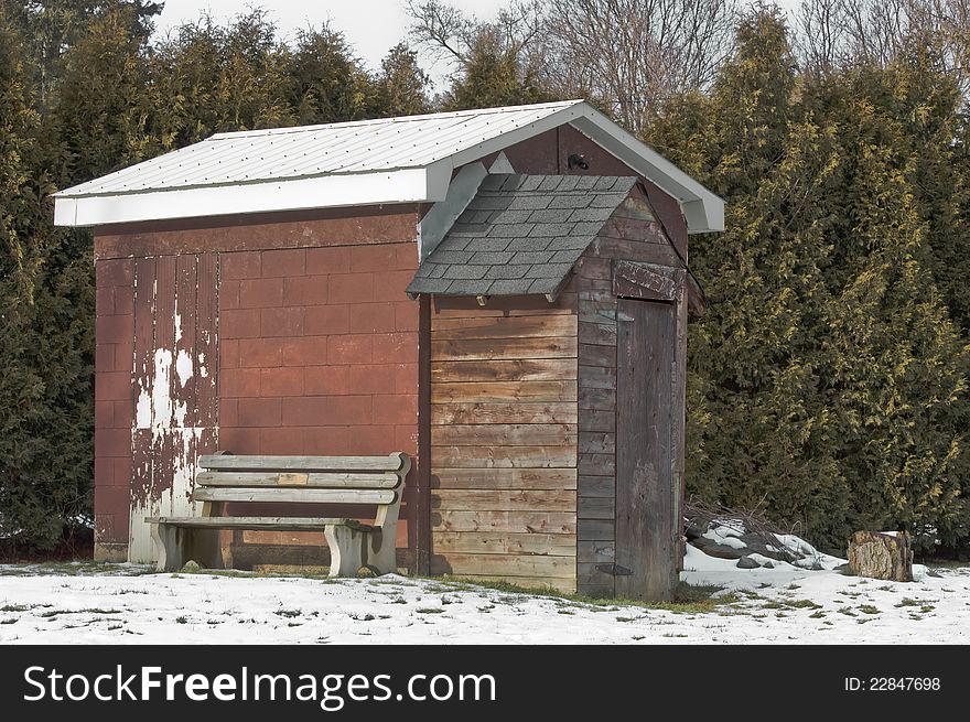 Garden Shed In Winter