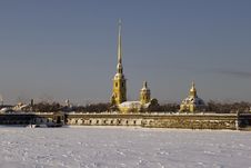 Kind On The Peter And Paul Fortress In The Winter Royalty Free Stock Photos Kind On The Peter And Paul Fortress In The Winter Royalty Free Stock Photos
