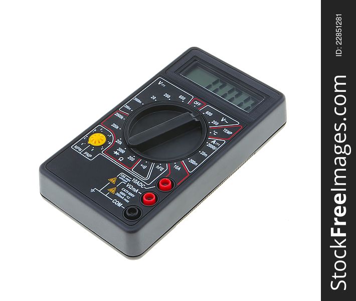 An analog multimeter on a white background.