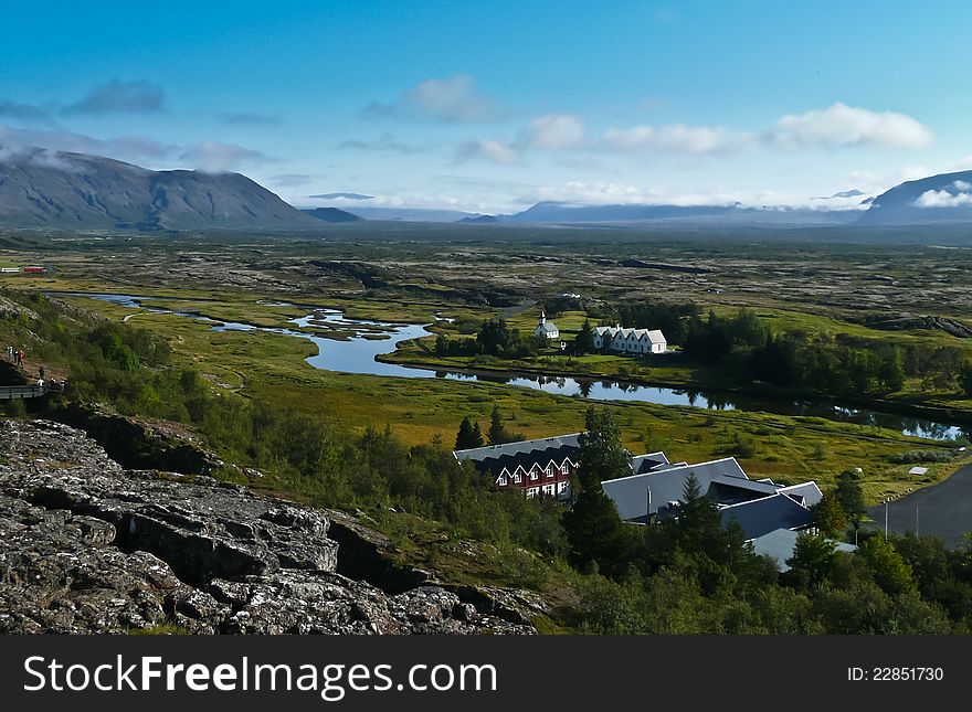 A view over the rural countryside of Iceland. A view over the rural countryside of Iceland
