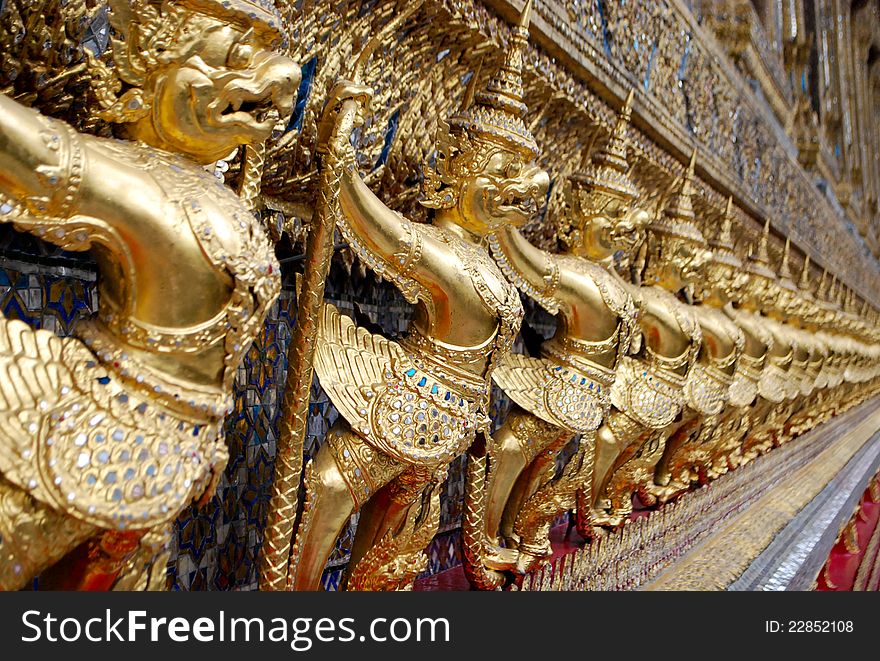 Garuda Lines In Decoration Of Wat Phra Keaw