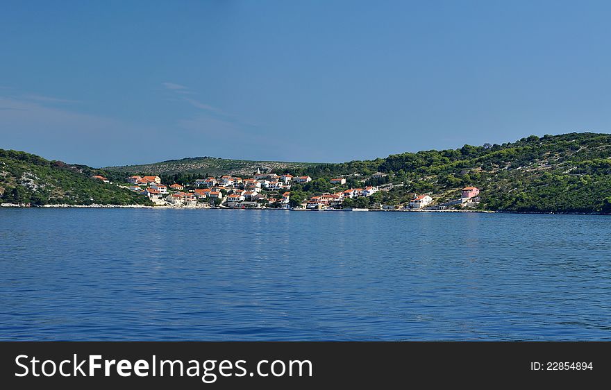 Small coastline town near city Zadar, Croatia.