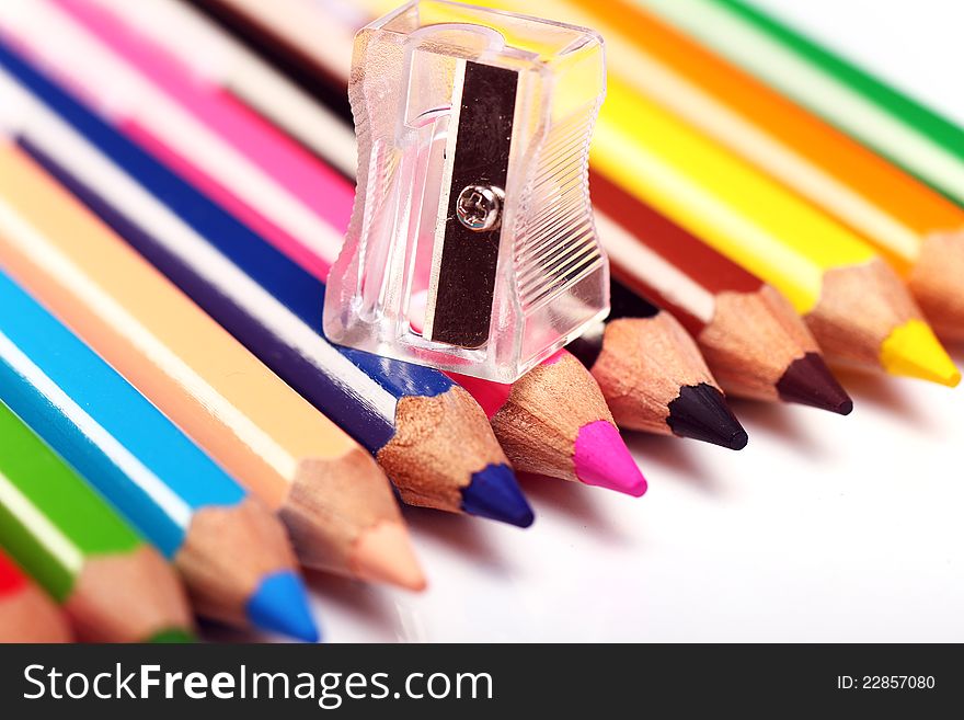 Close up of colorful pencils
