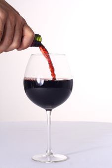 Red Wine, White Background Royalty Free Stock Image