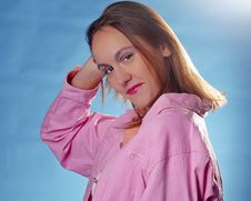 Pretty Girl In Pink Royalty Free Stock Photos