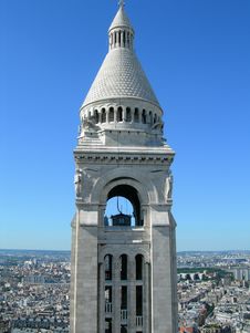 Sacre Ceure Tower On Paris Aerial View Royalty Free Stock Photography