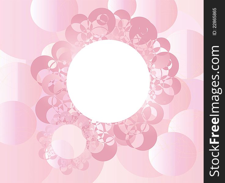 Pink flower in bubble