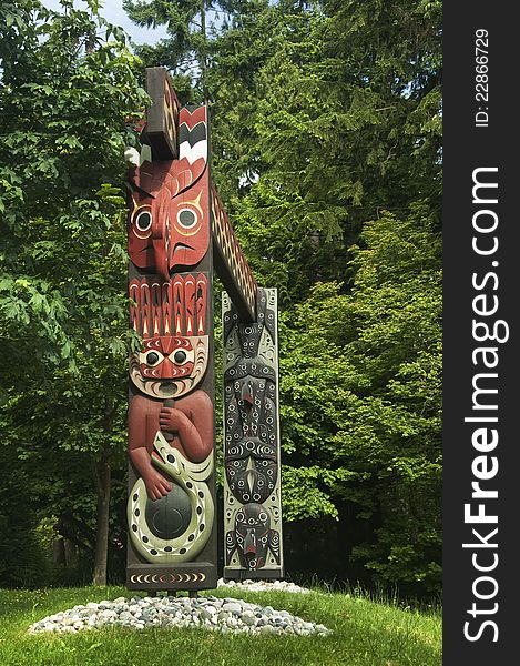 Totem park at the PROVINCIAL MUSEUM,Vancouver, Canada