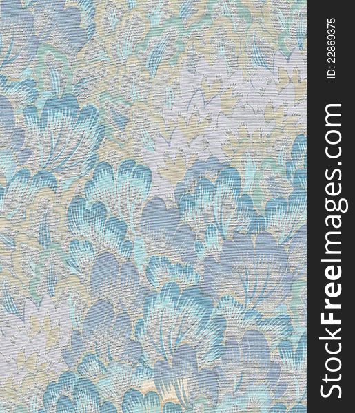 Scan of floral pattern in spring colors for illustration, background...