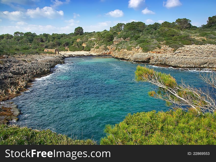 Cala Brafi beach in the south of the island of Majorca (Spain). Cala Brafi beach in the south of the island of Majorca (Spain)