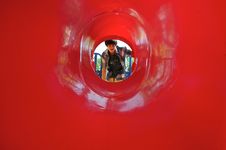 Red Tunnel Stock Images