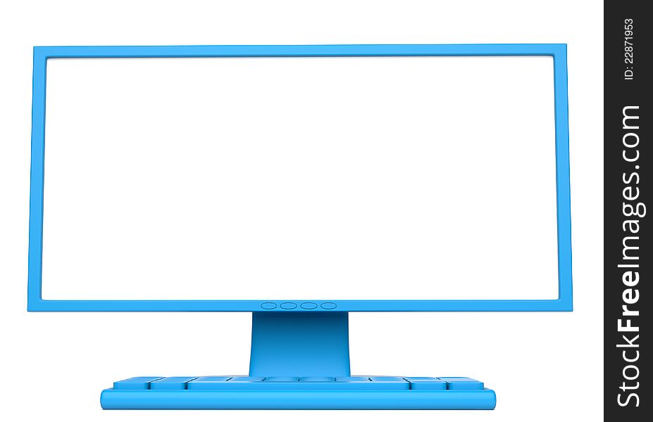 LCD monitor with keyboard