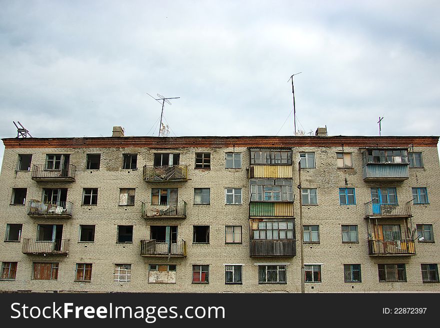 House in abandoned town